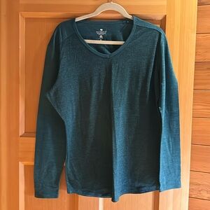 Segments brand merino wool teal/black heather long sleeve